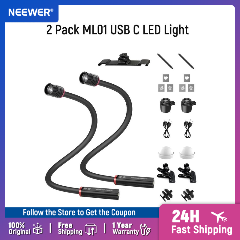 Photography Lighting Basics - NEEWER BASICS 2 Pack ML01 USB