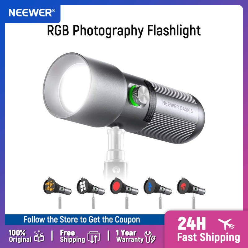Photography Lighting Basics - NEEWER Basics RGB Photography Flashlight,4 Colors/20
