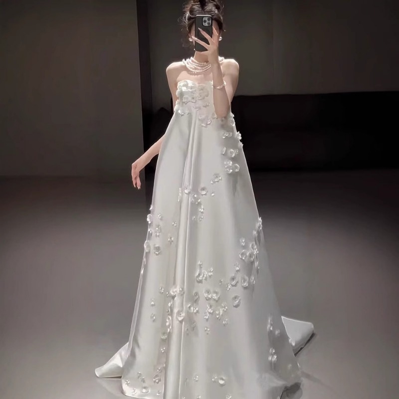 Photography Lighting Basics - French Strapless Satin Wedding Dress, Women's