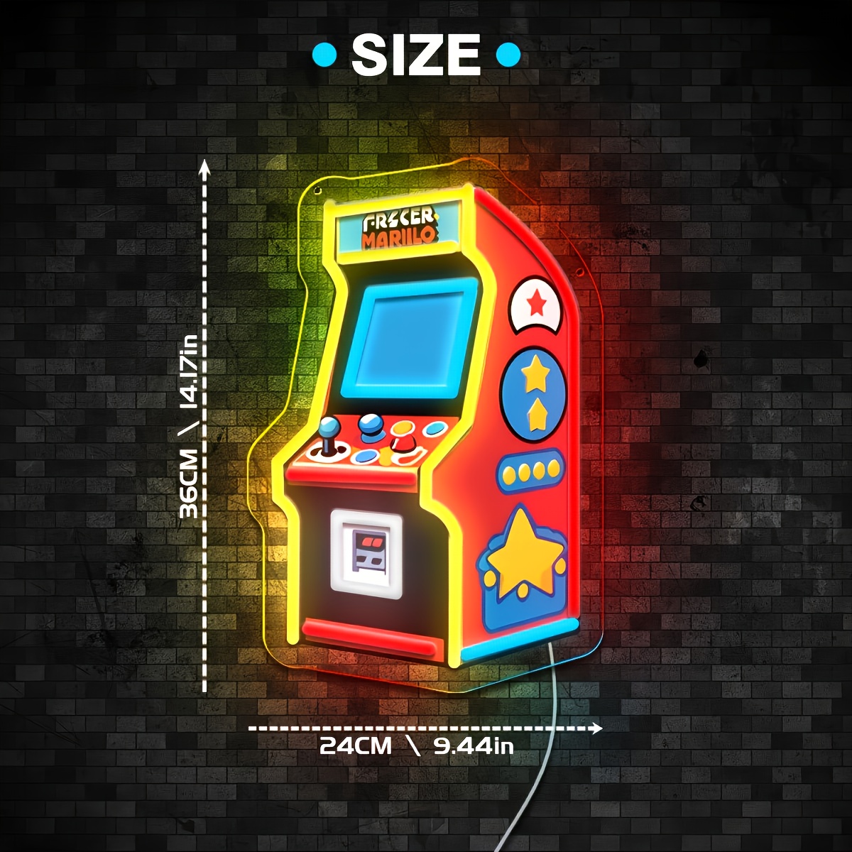 Retro Arcade Neon Sign LED Lig - Vintage Photography Lighting ulasan dan harga