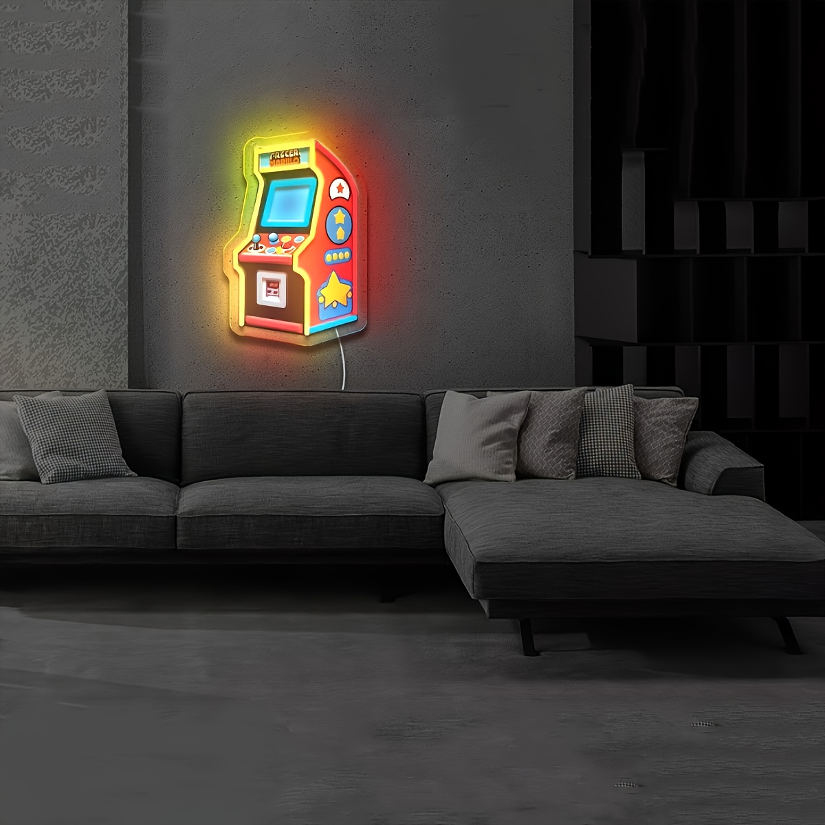 Retro Arcade Neon Sign LED Lig - Vintage Photography Lighting ulasan dan harga
