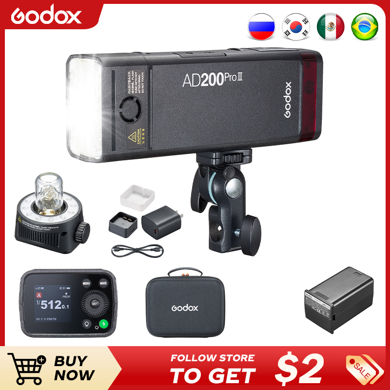 Godox AD200ProII  TTL 2.4G Wir - Photography Lighting Kit Godox ulasan dan harga