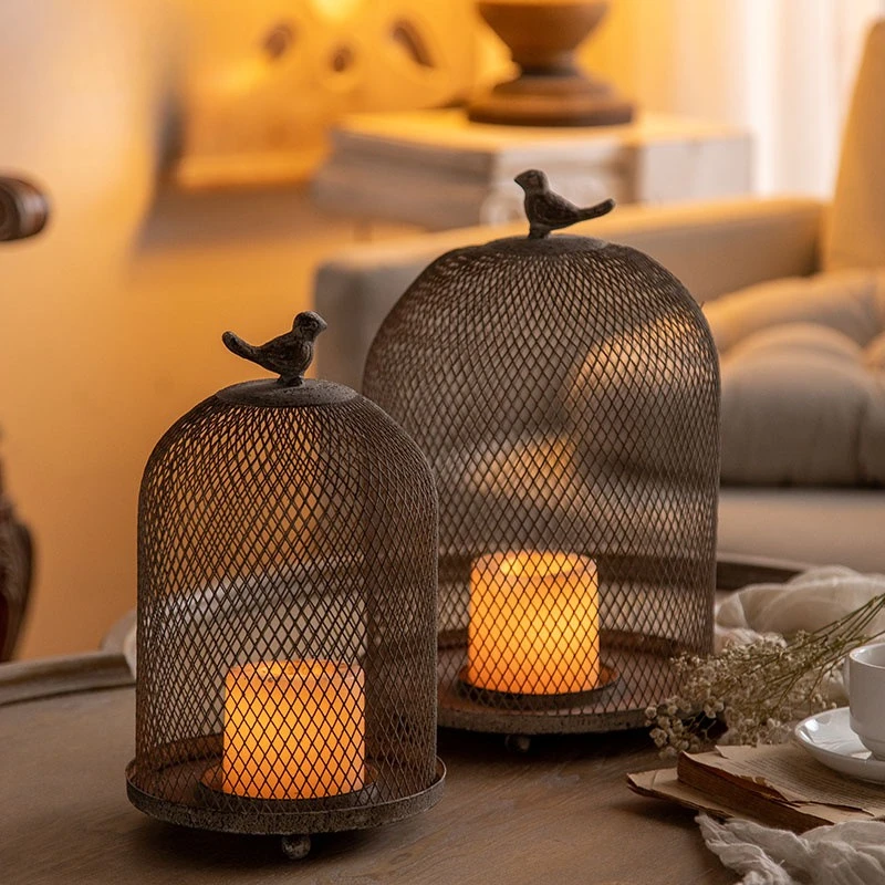 Vintage Iron Birdcage Candle H - Vintage Photography Lighting ulasan dan harga