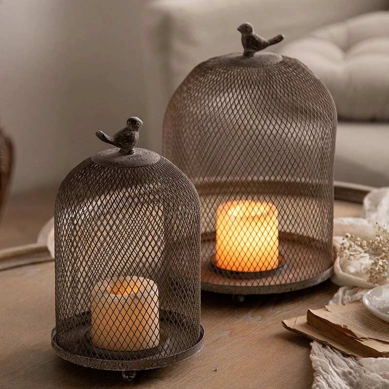 Vintage Iron Birdcage Candle H - Vintage Photography Lighting ulasan dan harga