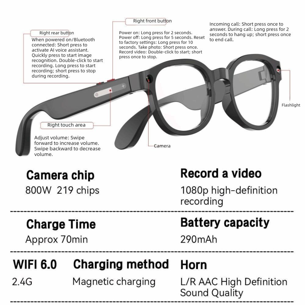2 in 1 AI Smart Glasses HD Pho - Photography Lighting ulasan dan harga