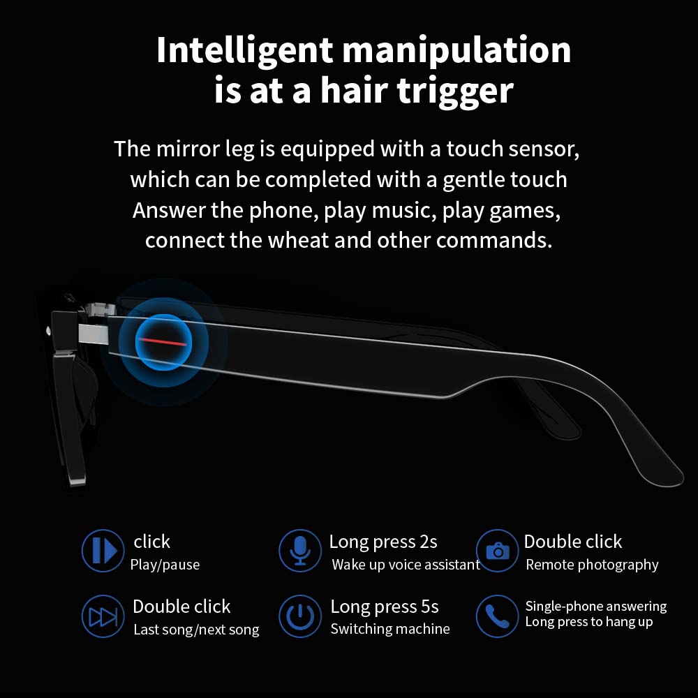 SENBONO E13 Smart Glasses:Blue - Photography Lighting Gear ulasan dan harga